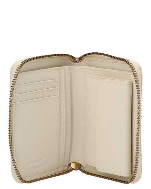 Pinko Natural Taylor Square Quilted Zip-Around Purse