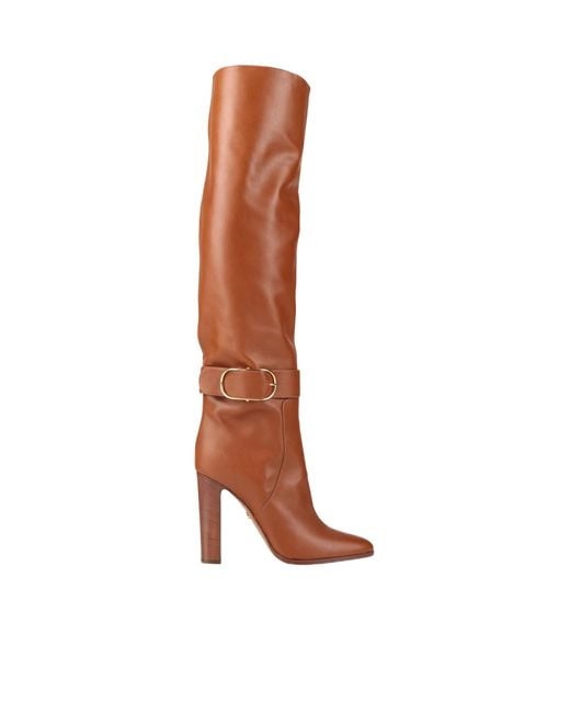 Dolce & Gabbana Brown Solid Color Over-The-Knee Boots