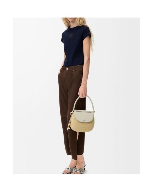 Loewe Blue Slim Anagram Embroidered T-Shirt