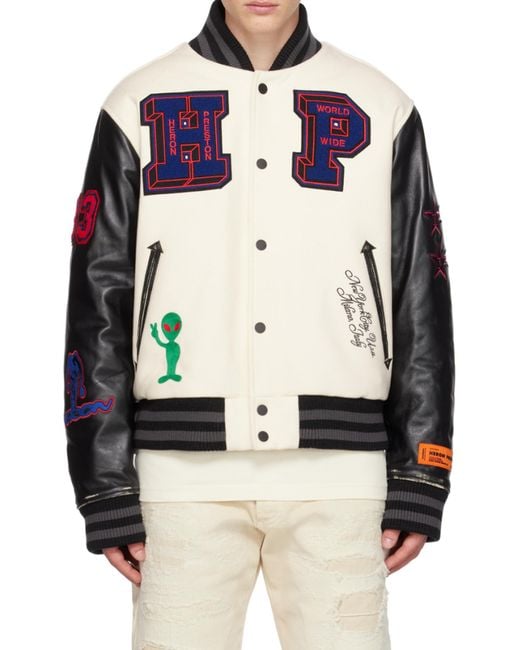 Heron Preston Multicolor Hp Patches Varsity Bomber Jacket for men