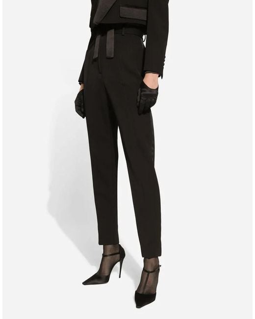Dolce & Gabbana Black Slim-Fit Trousers