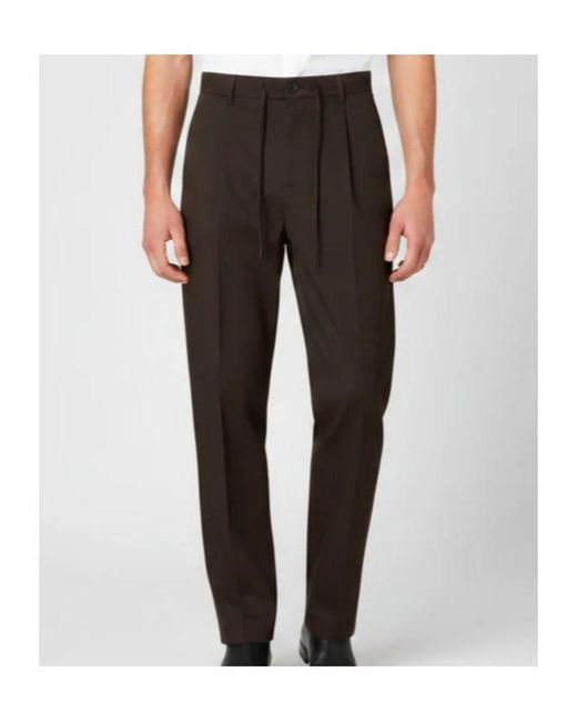 SELECTED Black Buttoned Trousers for men