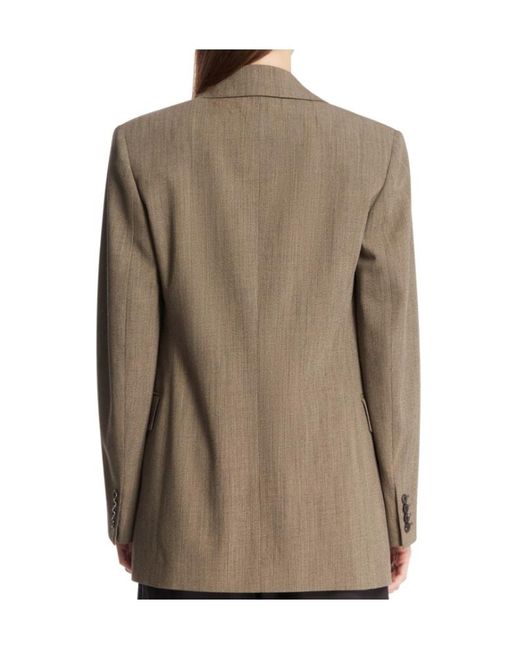 The Row Brown Long-Sleeved Suit Jacket