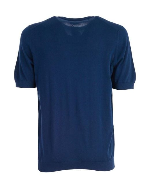 Drumohr Blue Basic T-Shirt for men