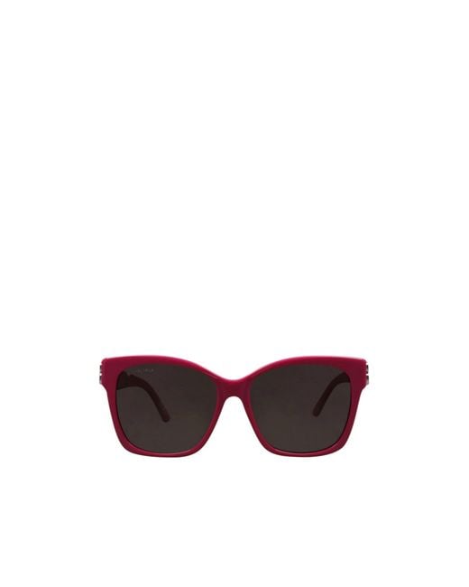 Balenciaga Purple Minimalist Square Sunglasses for men