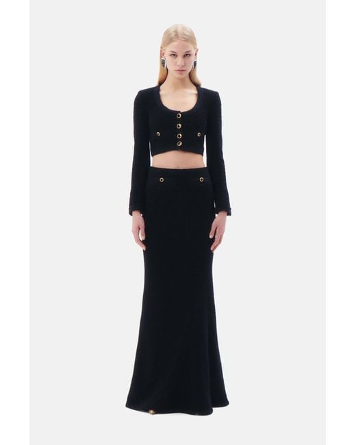 Alessandra Rich Black Long Sleeved Cropped Jacket
