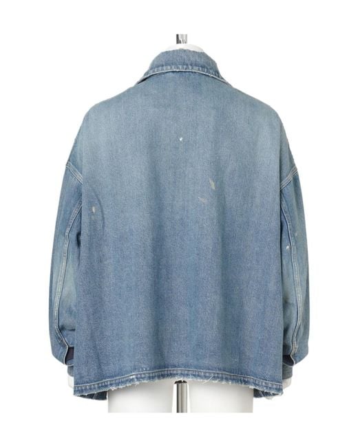 Balenciaga Blue Long-Sleeved Denim Jacket