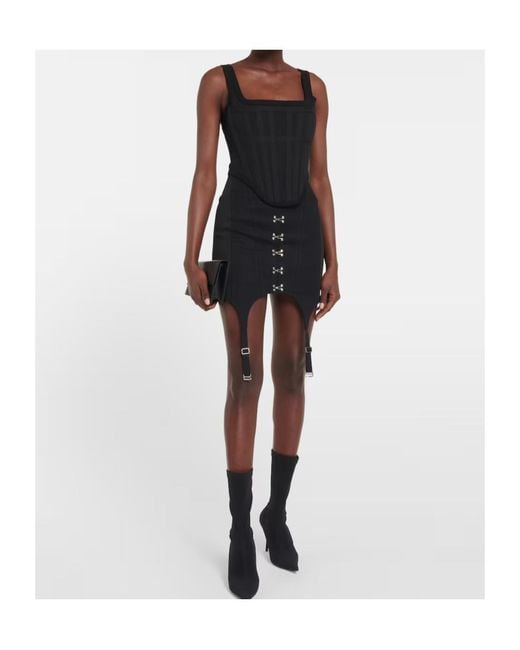 Dion Lee Black Clasp Mini Skirt