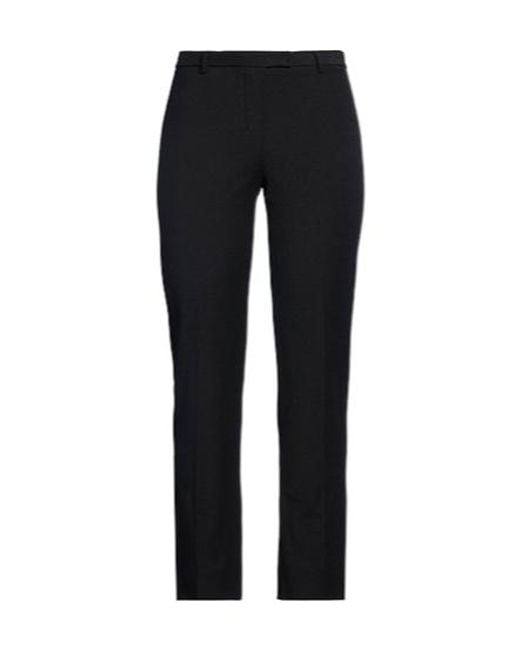 Max Mara Black Stretch Straight-Leg Pants