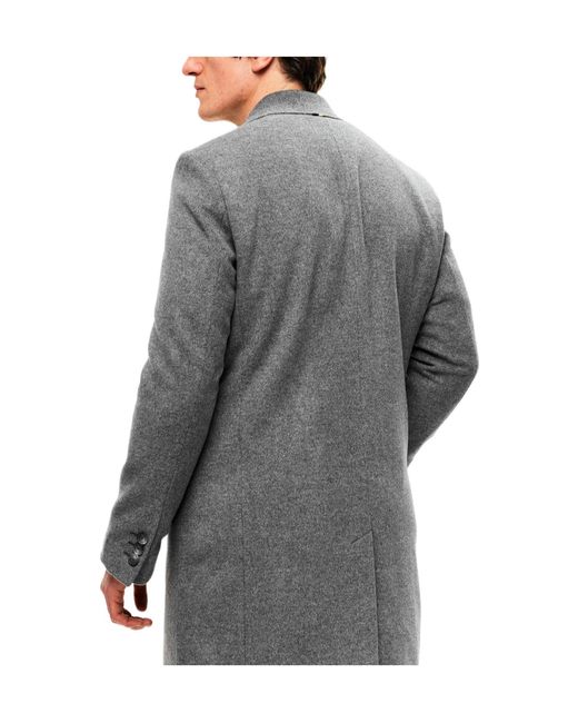 Boss Gray Solid Color Coat for men