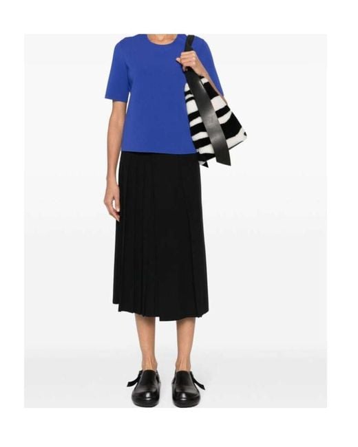 Theory Blue Short-Sleeve Jersey T-Shirt