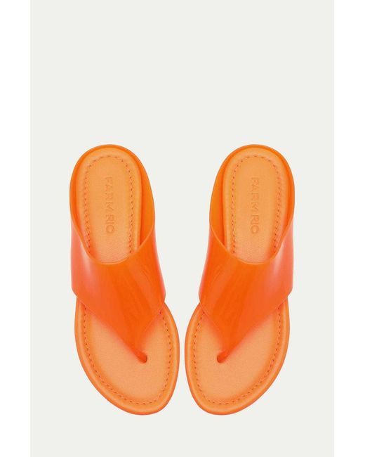 Farm Rio Orange Flat Sandals