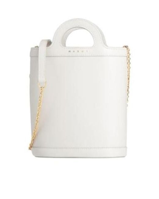 Marni White Plain Colour Cross-Body Bags