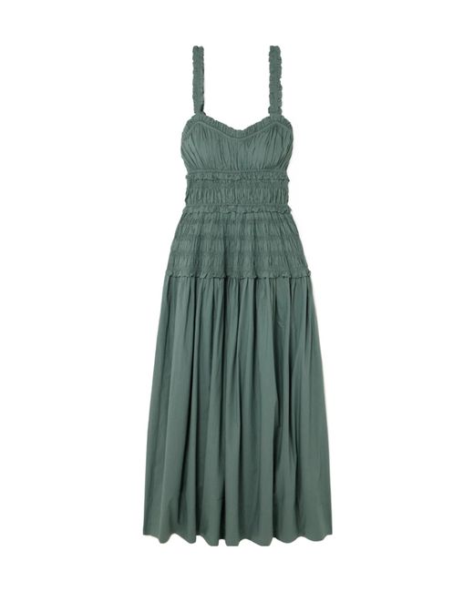 Doen Green Poplin Dress