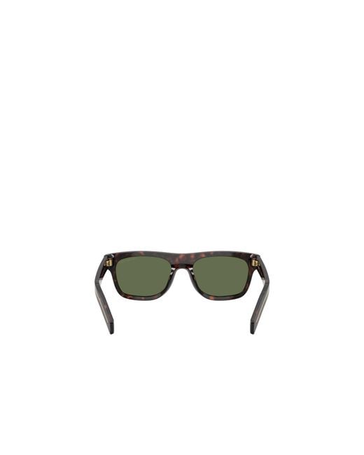 Prada Green Eyewear Square Frame Sunglasses for men