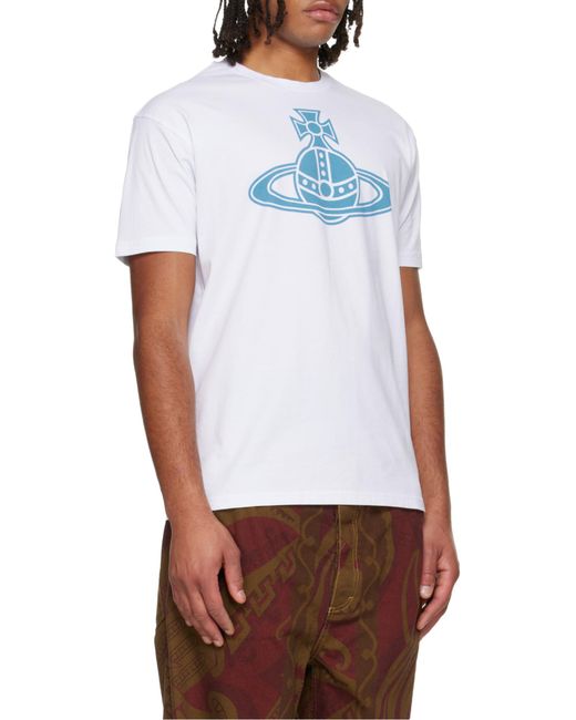 Vivienne Westwood Blue Orb Printed Crewneck T-Shirt