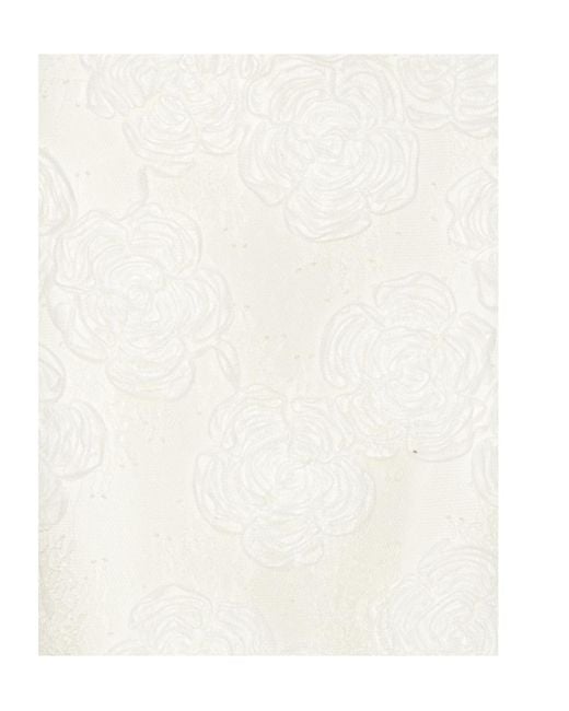 ROTATE BIRGER CHRISTENSEN White Floral Embroidered Strapless Dress