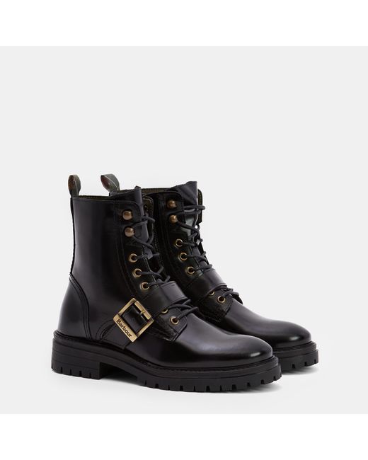 Barbour Black Solid Color Boots
