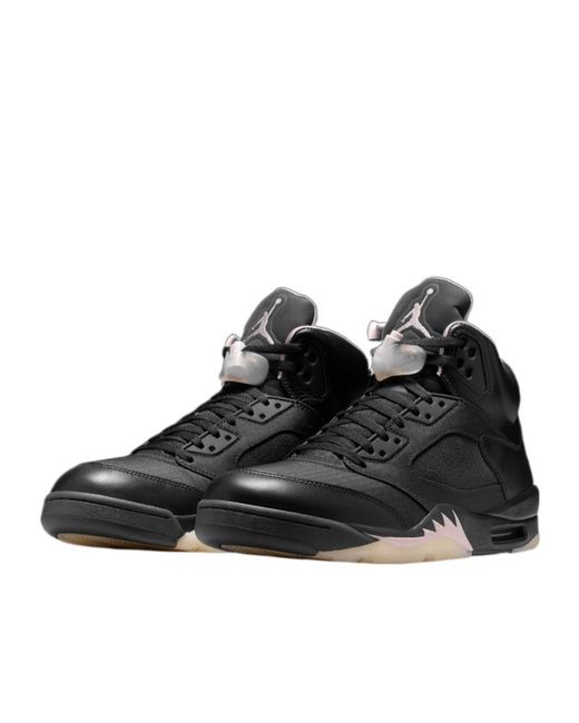 Nike Black X Paris Saint German Air Jordan 5 Retro Lace-Up Sneakers for men