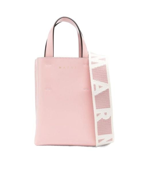 Marni Pink Nano Museo Tote Bag