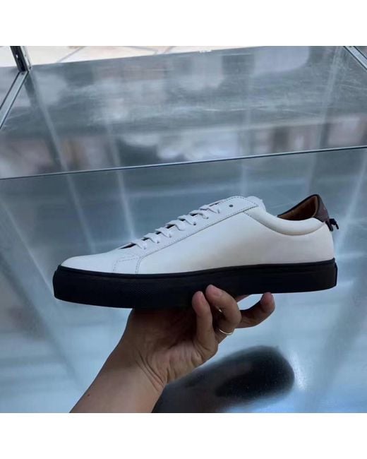 Givenchy White Embroidered Logo Sneakers for men
