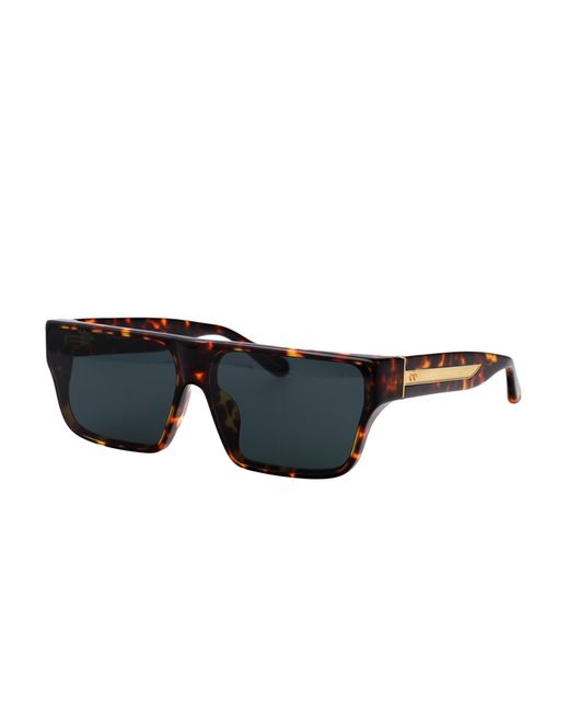 Linda Farrow Black Geometric Sunglasses