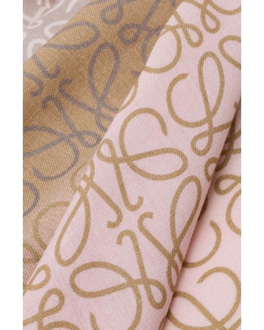 Loewe White Patterned Scarf