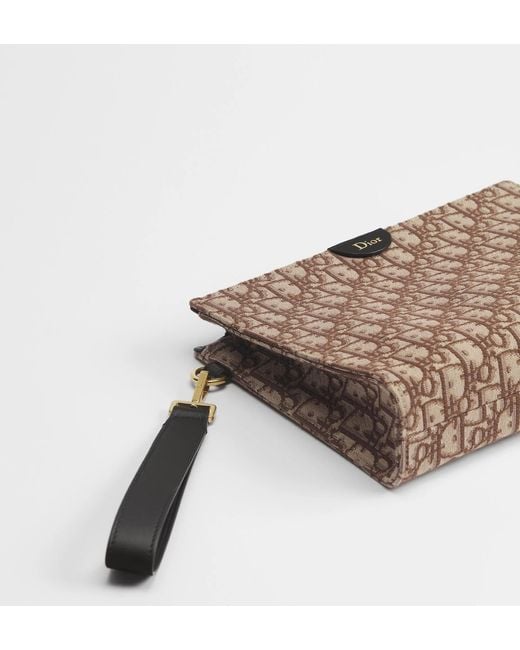 Dior Brown A5 Triangle Pouch for men