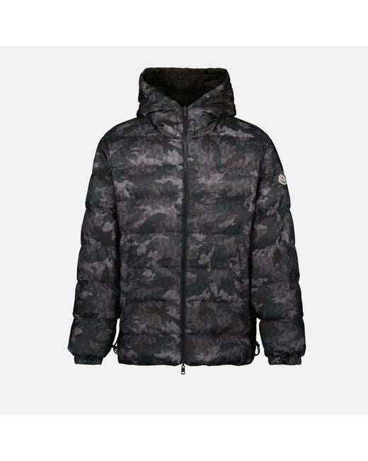 Moncler Black Hooded Zip-Up Reversible Jacket for men