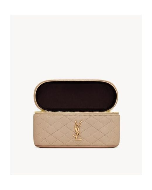 Saint Laurent Natural Gaby Vanity Bag