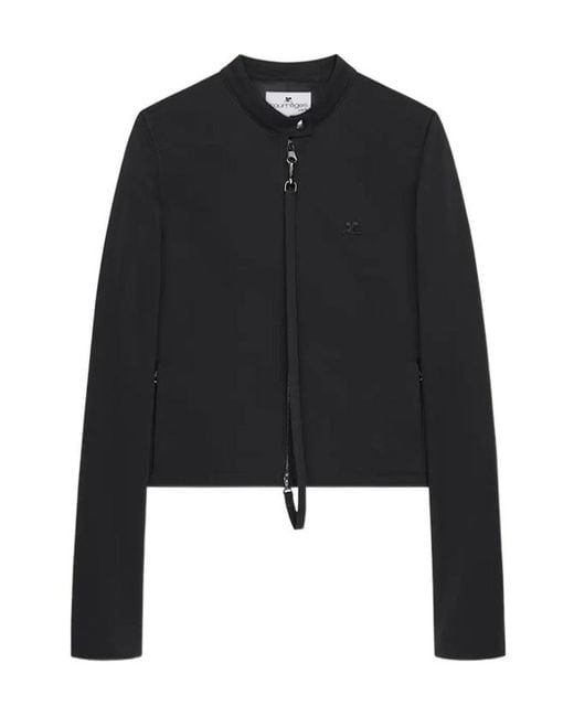 Courreges Black Courrèges Zip-Up City Jacket