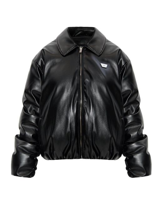 M I S B H V Black Logo Patch Casual Jacket