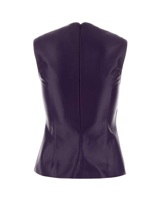 Miu Miu Purple Leather Top
