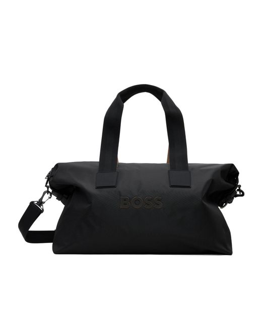Boss Black Logo-Plaque Holdall for men