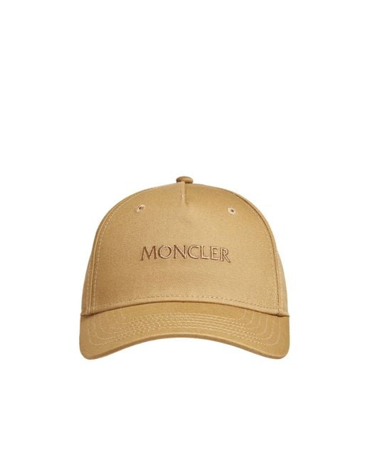 Moncler Natural Logo Embroidered Baseball Cap