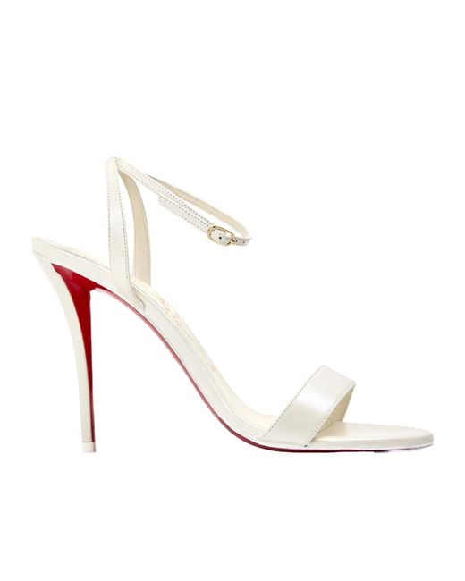 Christian Louboutin White High-Heel Sandals