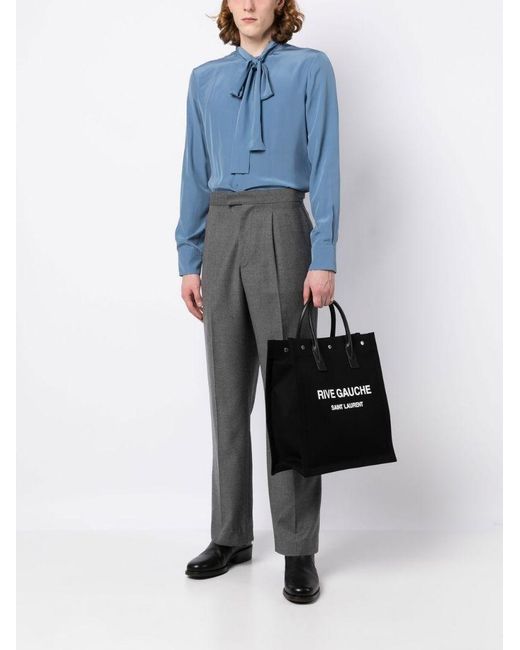 Saint Laurent Black Rive Gauche North/South Tote Bag for men