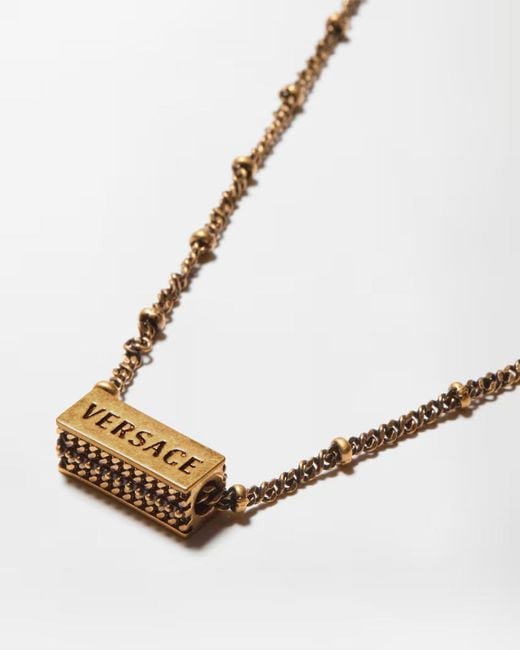 Versace White Axis Chain Necklace for men