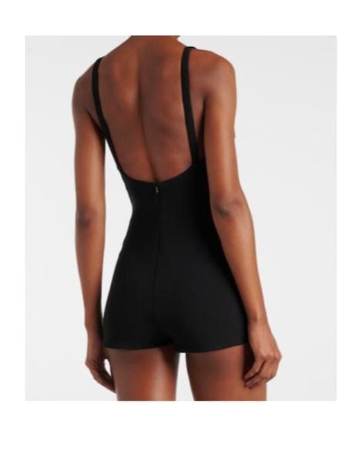 Magda Butrym Black Wool-Blend Romper