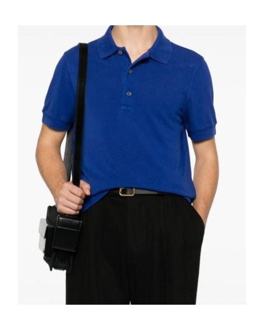 Tom Ford Blue Short-Sleeved Polo Shirt for men
