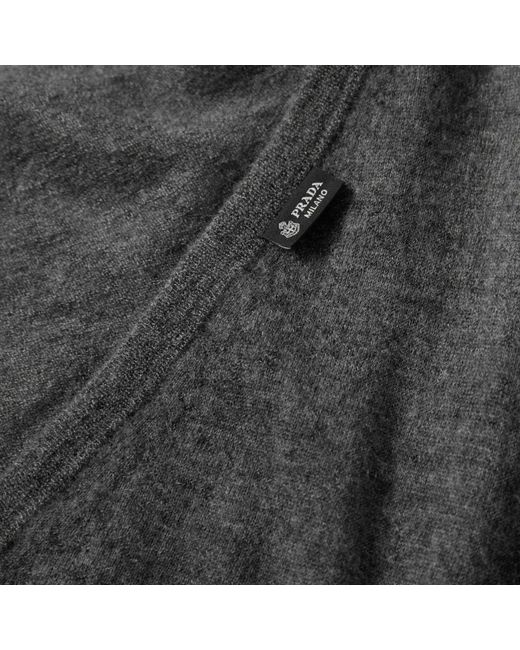 Prada Gray V-Neck Jumper