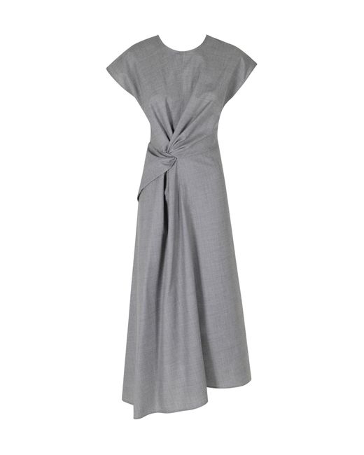 Victoria Beckham Gray Aria Midi Dress