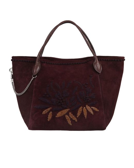 Ermanno Scervino Purple Double Handle Tote Bag