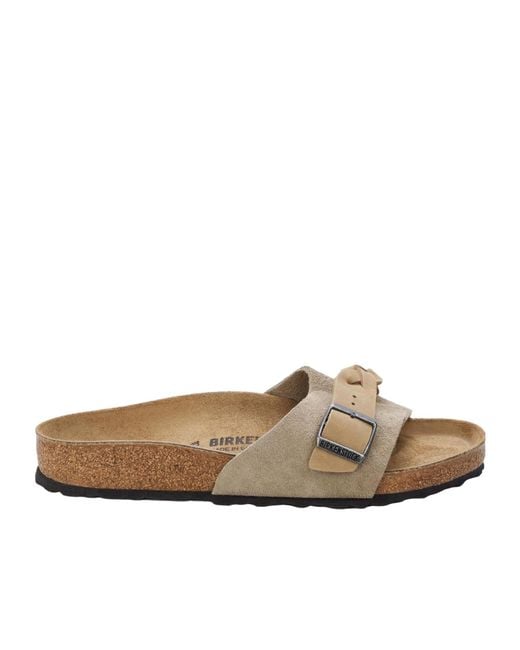 Birkenstock Brown Solid Color Flat Shoes