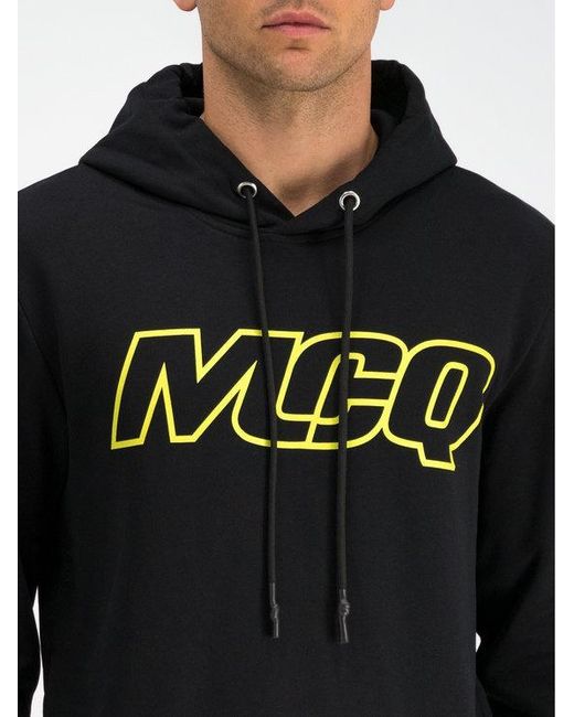 McQ Alexander McQueen Black Printed Logo Sweater for men
