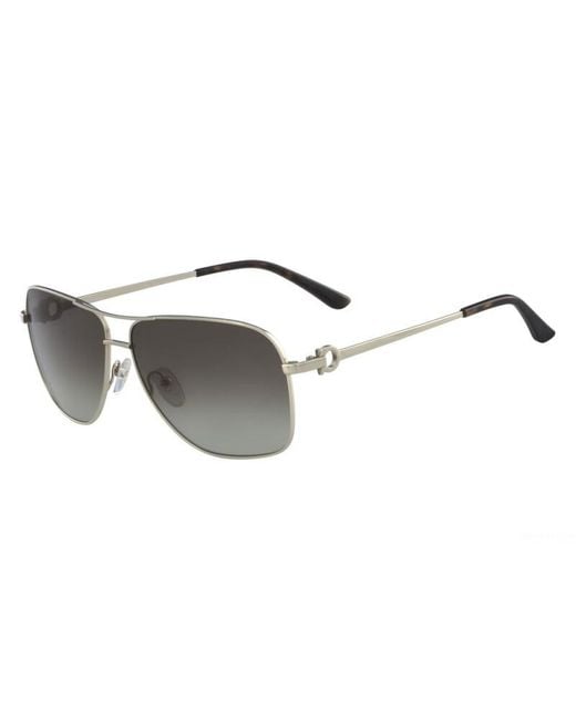 Ferragamo Metallic Logo Sunglasses for men
