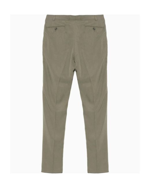 Canali Gray Pressed-Crease Trousers for men