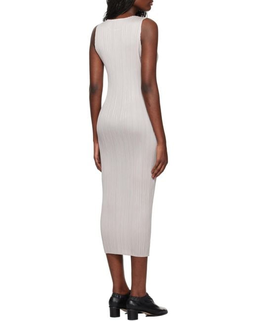 Pleats Please Issey Miyake Multicolor New Colorful Basics Midi Dress