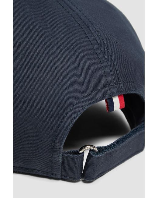 Moncler Blue Logo Embroidered Cap for men