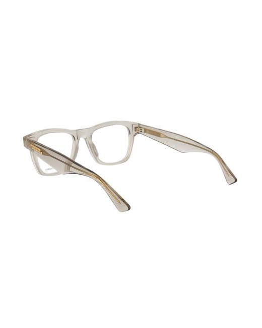 Bottega Veneta White Eyewear Rectangular Frame Glasses for men